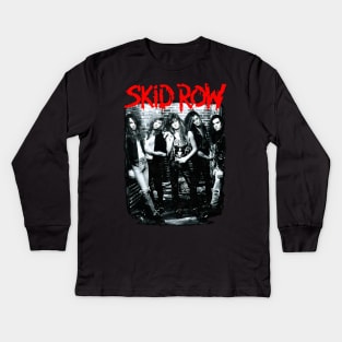 Vintage Poster Skid Row 90s Kids Long Sleeve T-Shirt